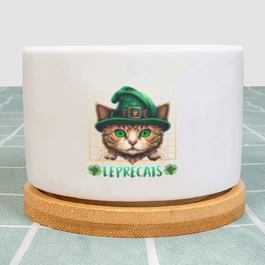 St. Patrick's Day cats leprecats kittens Plant Pots