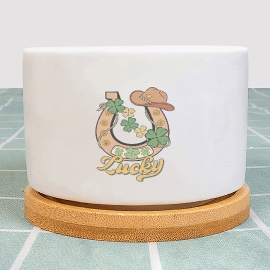 Lucky Shamrock Horseshoe Plant Pots