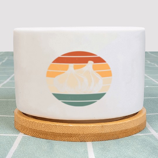 Retro Garlic Design Plant Pots