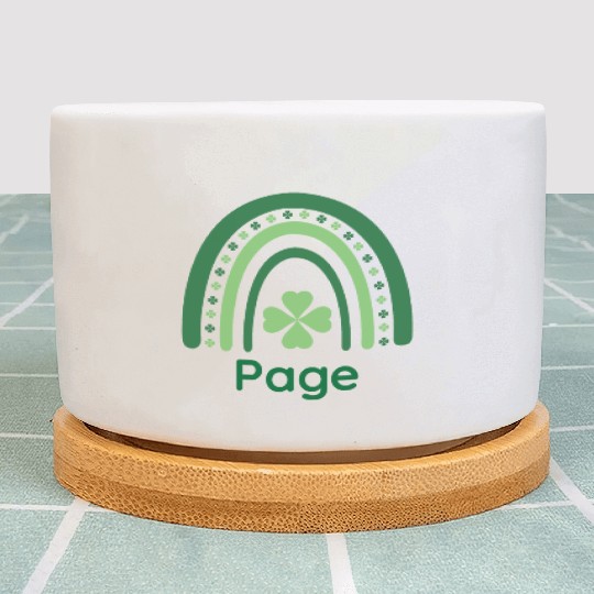 Page Clover Charm Boho Rainbow Plant Pots