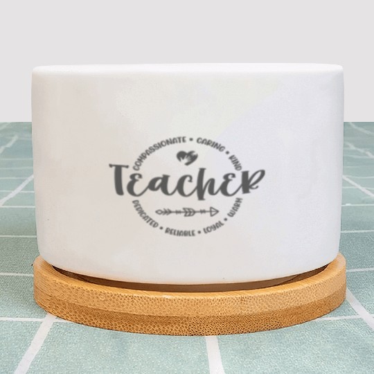 Teacher Appreciation Round Circle Plant Pots