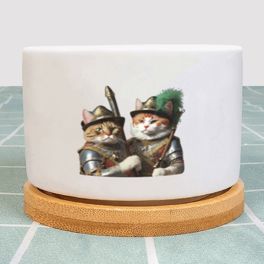 Conquistador Kitties Plant Pots