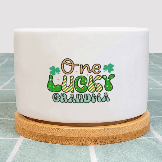 One luckyPatricks Day Sublimation Plant Pots