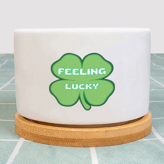 FEELING lucky funny St. patty's day Plant Pots