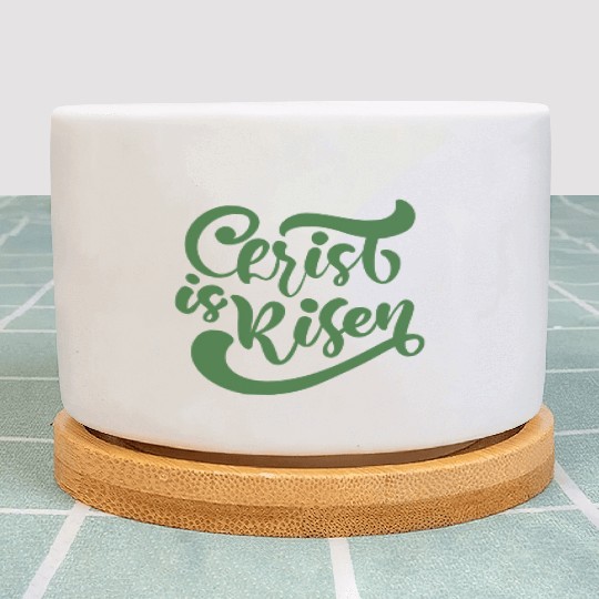 He Is Risen Religious Easter Plant Pots