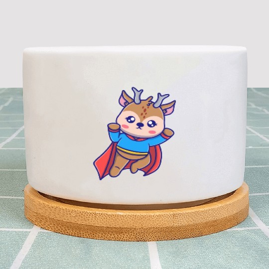 Cute super deer cartoon icon illustration gifts Plant Pots