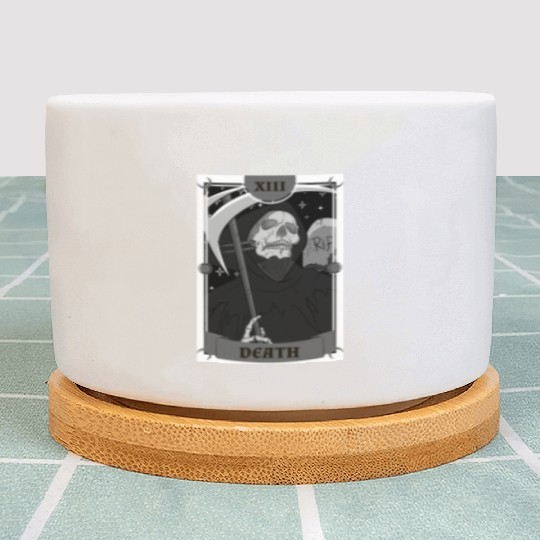 Anime Tarot Card Death Grim Reaper Occult Gothic W Plant Pots