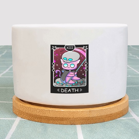 Kawaii Pastel Goth Tarot Card Death Grim Reaper Cu Plant Pots