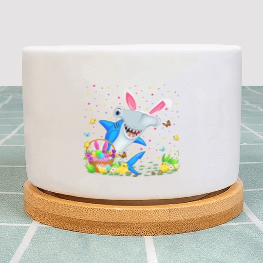 Shark Fish Easter Egg Hunting Hammerhead Shark Eas Plant Pots