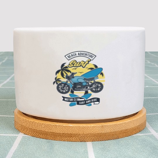 Motorcycle Bike Surf Plant Pots