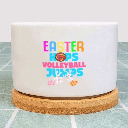 Easter Volleyball Bunny Holiday Rabbit Sport Plant Pots