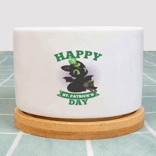 Happy St Patricks Day Toothless Plant Pots