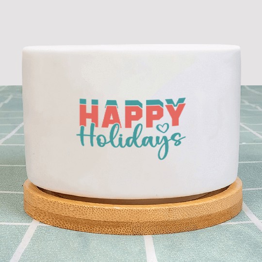 Happy Holidays Plant Pots