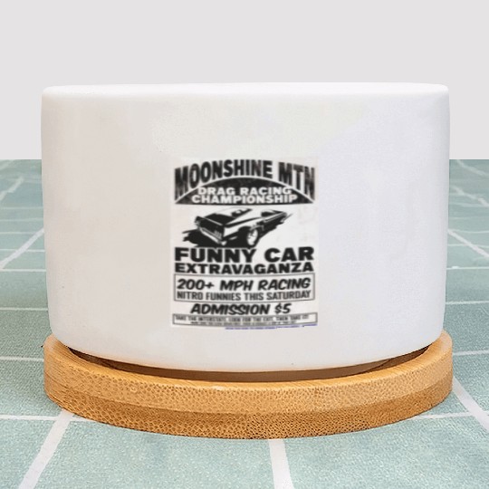Vintage Hot Rod Classic Drag Racing Poster Plant Pots