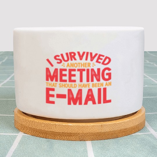 I Survived Another Meeting 21 Plant Pots