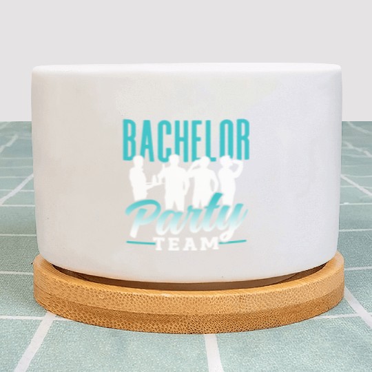 Bachelor Party Team Bride Groom Plant Pots