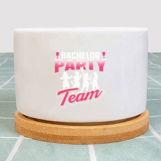 Bachelor Party Team Bride Groom Plant Pots