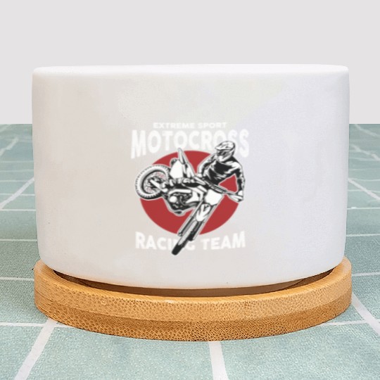 Motocross Racing Team Plant Pots