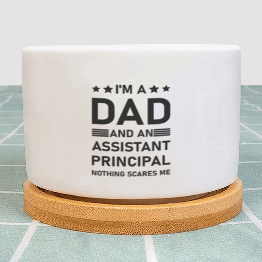 I'm A Dad And An Assistant Principal - Funny Plant Pots
