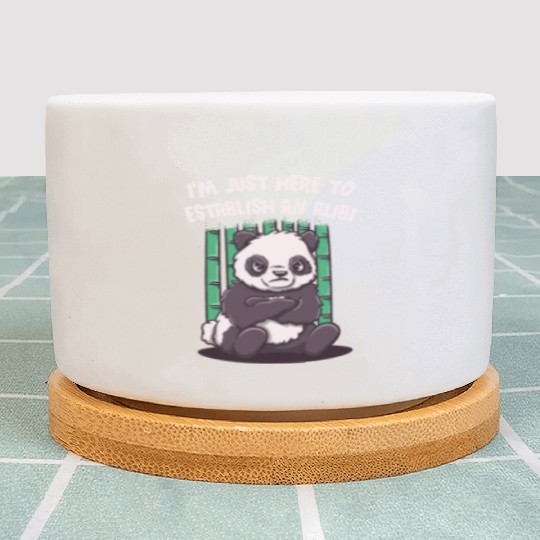 Im Just Here to Establish an Alibi Funny Sarcastic Plant Pots