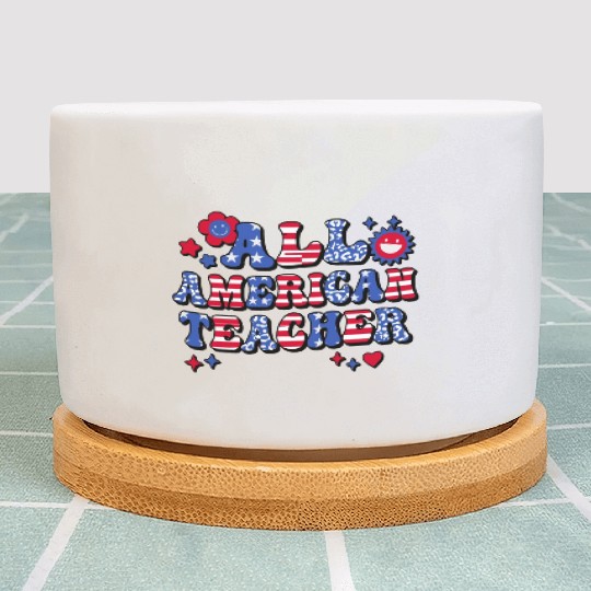 Groovy All American Teacher Plant Pots