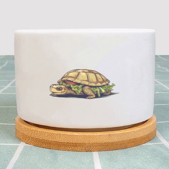 Turtle Sandwich Sticker n' Plant Pots Version