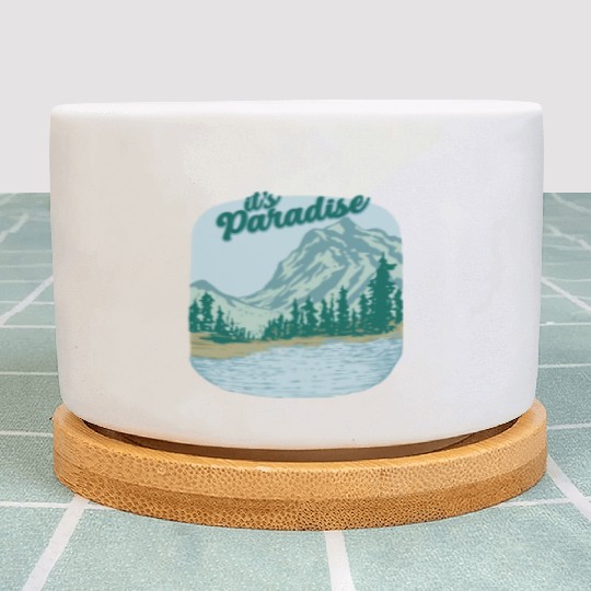 Mountain Landscape Paradise Plant Pots