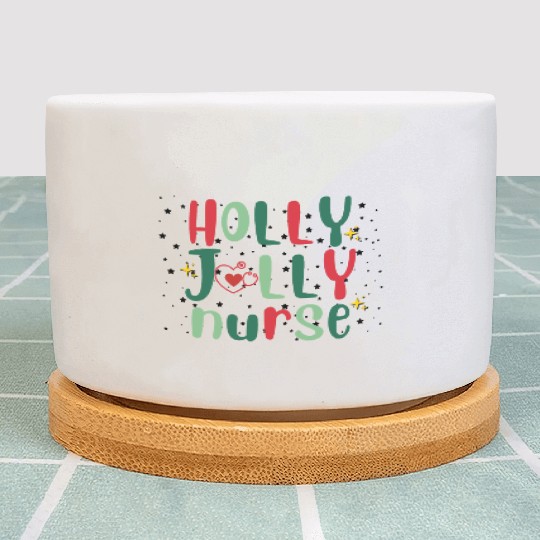 HOLLY JOLLY NURSE 3 Plant Pots