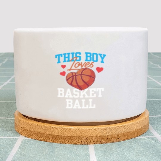 This Boy Loves Basketball Coach Match Player Team Plant Pots