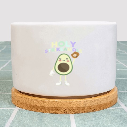 Holy Strikeamole Baseball Softball Avocado Plant Pots