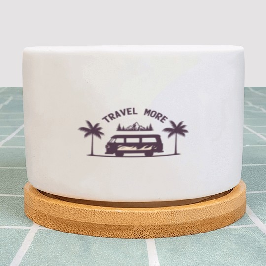 Travel More Vacation Explore Wanderlust Holidays 2 Plant Pots