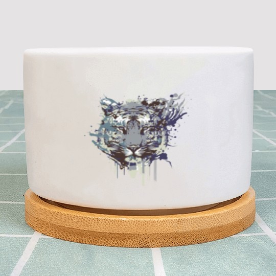 Tiger head artwork design Plant Pots
