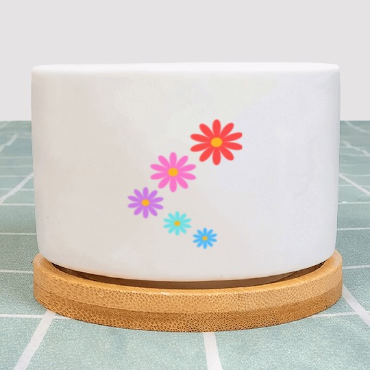 falling multi colored flowers Plant Pots