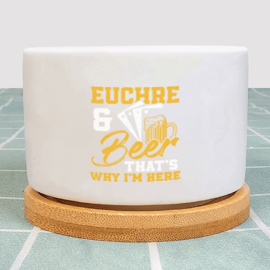 Euchre And Beer Card Game Player Poker Euchre Plant Pots