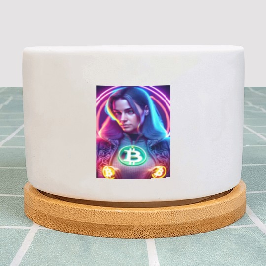 Bitcoin Woman Plant Pots