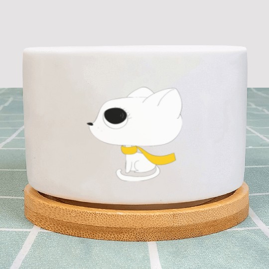 black white kittens 02 Plant Pots