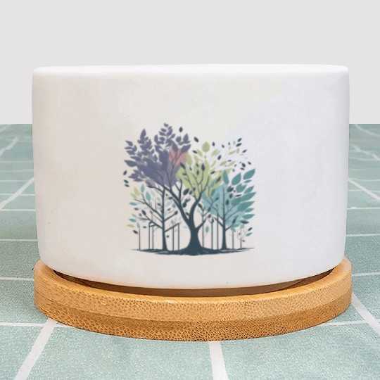 Minimalist spring Trees Plant Pots