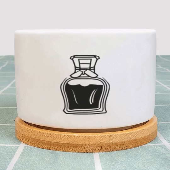 Liquor Bottle Single Color Vector Plant Pots