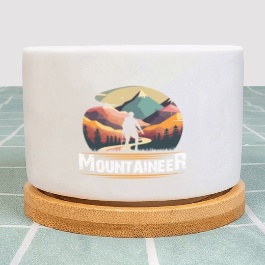 Mountaineer Mountains climbing Hiker Wanderlust Plant Pots