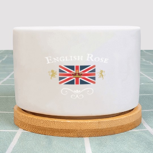 English Rose Union Jack Flag England British Brita Plant Pots