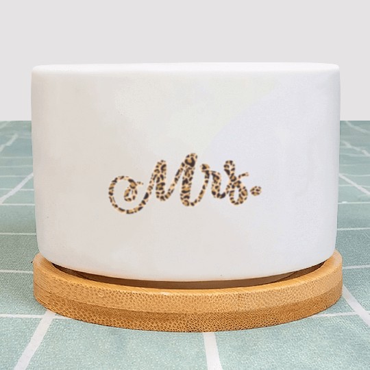 Bride Groom Mrs Leopard Print Wedding Plant Pots