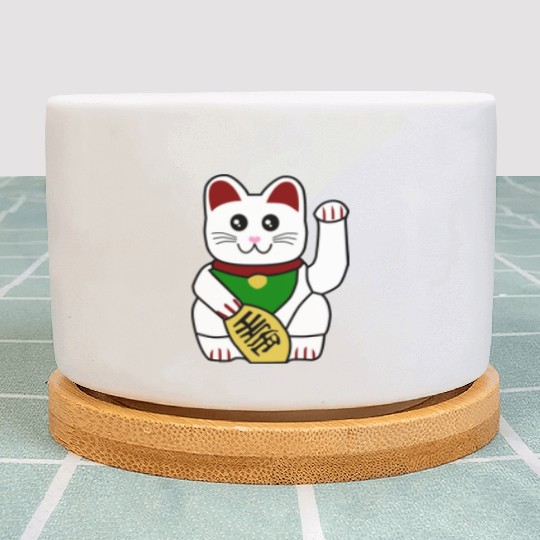 Cute Japanese Lucky Cat 1 Plant Pots