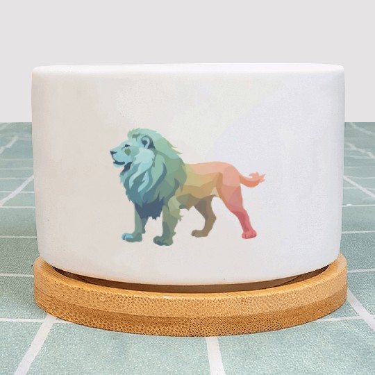 Lion silhouette Plant Pots