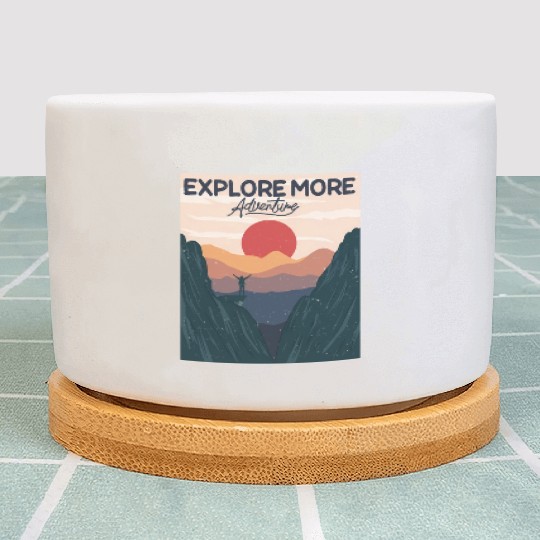 Adventure Explore More Sunset Hills Camping Mounta Plant Pots