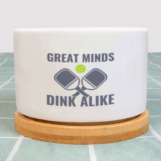 Pickleball Great Minds Dink Alike Funny Pickleball Plant Pots