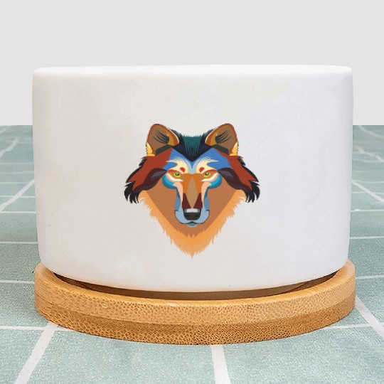 Orange wolf Plant Pots