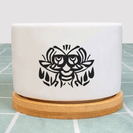 tribal insect bee vector Plant Pots