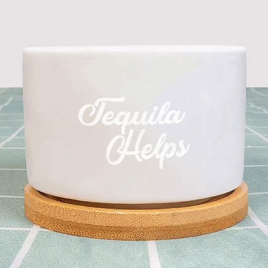 Tequila Helps Distressed Bar Hopping Plant Pots