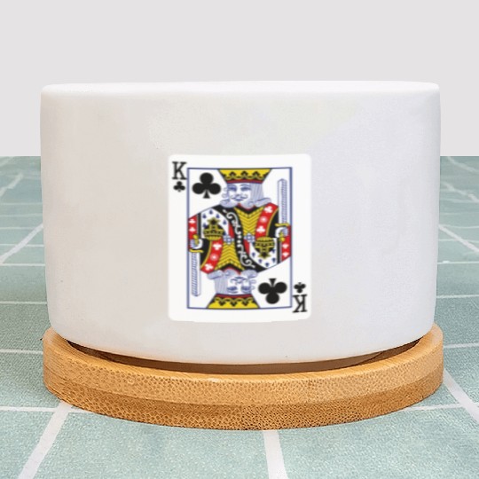 King Of Clubs Playing Card Plant Pots