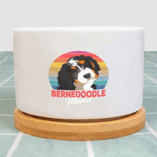 Bernedoodle Mama Dog Mom Owner Plant Pots